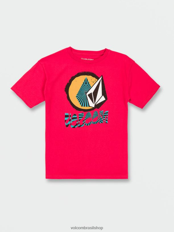 br Volcom Rapazes roupas camiseta manga curta introspex fita vermelha 88NNJ1133