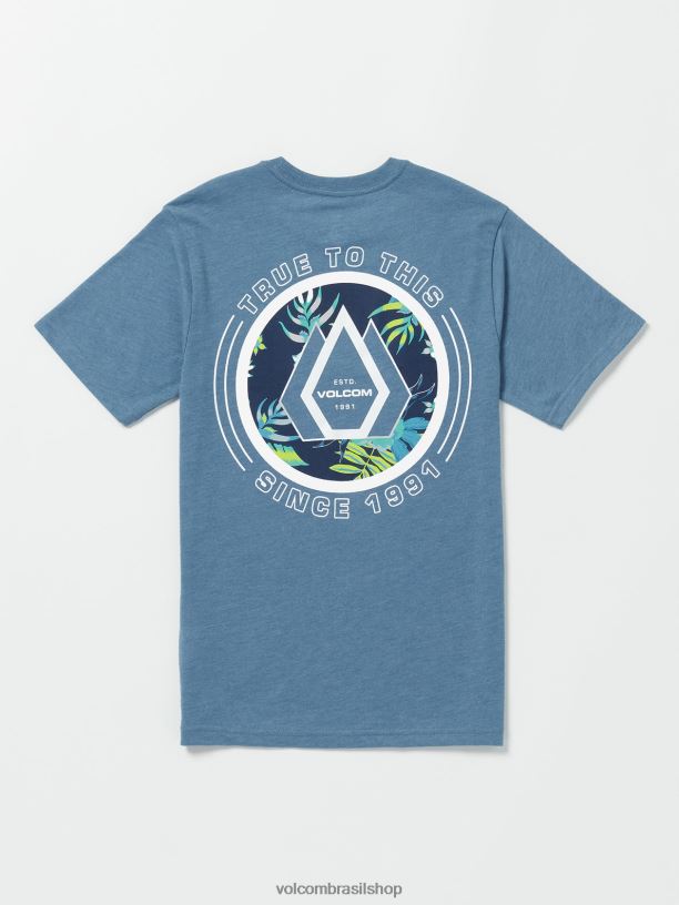 br Volcom Rapazes roupas camiseta manga curta linkfill urze índigo 88NNJ1151
