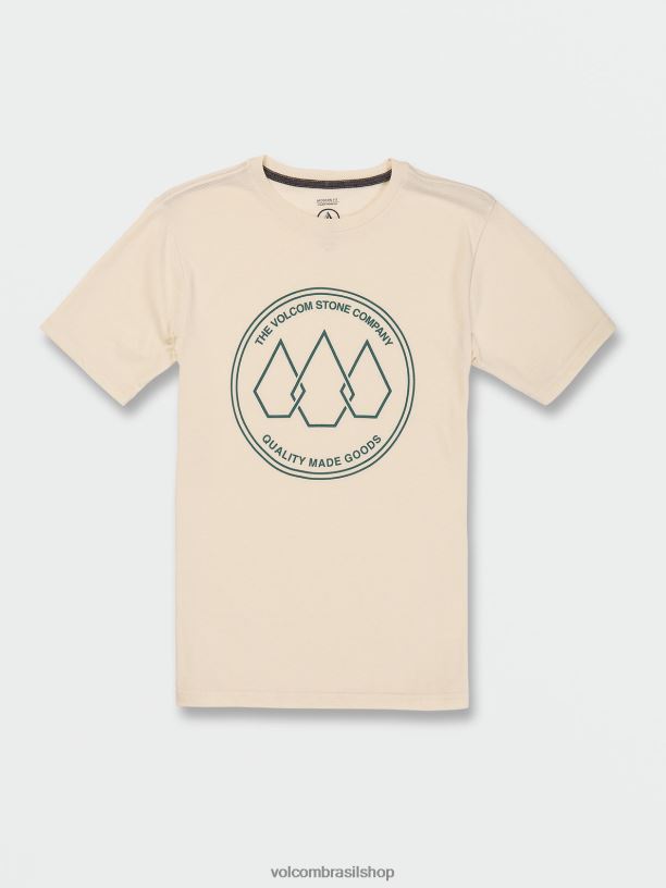 br Volcom Rapazes roupas camiseta manga curta stone link urze branca 88NNJ1138