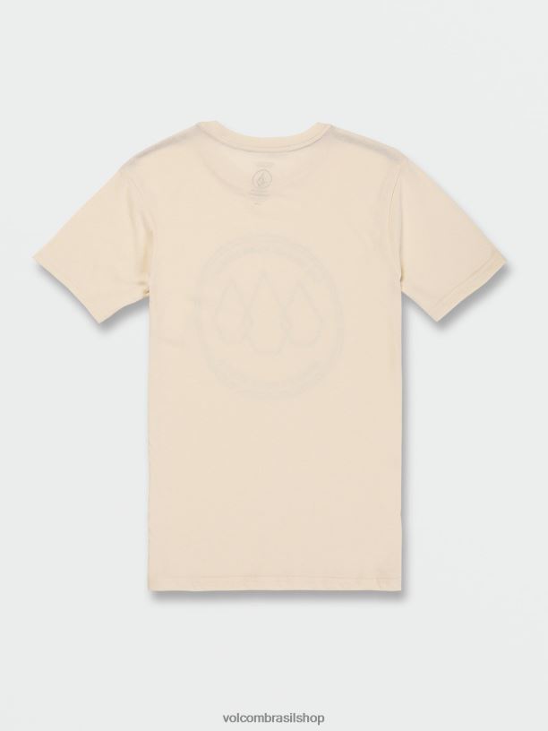 br Volcom Rapazes roupas camiseta manga curta stone link urze branca 88NNJ1138