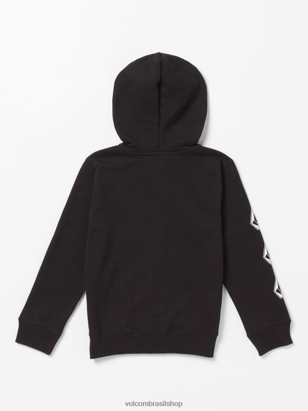 br Volcom Rapazes roupas jaqueta iron91 com zíper preto 88NNJ1203
