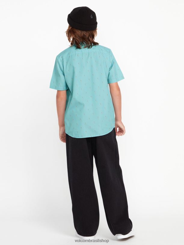 br Volcom Rapazes roupas calças jeans onduladas preto 88NNJ1279