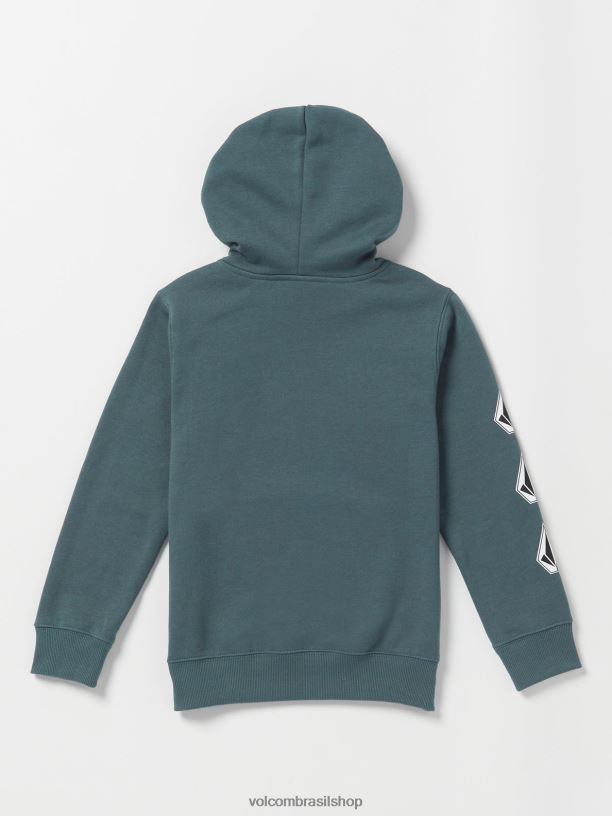 br Volcom Rapazes roupas moletom de pedra ardósia escura 88NNJ1194