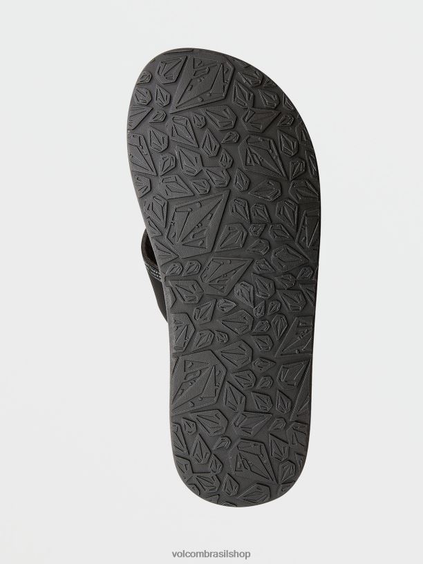 br Volcom Rapazes calçados sandálias reclináveis Preto branco 88NNJ1311