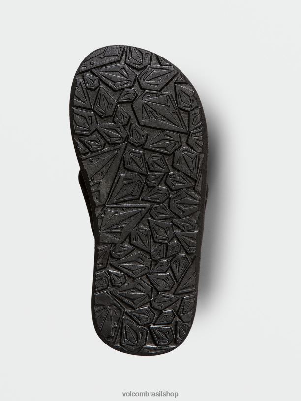 br Volcom Rapazes calçados sandálias reclináveis Preto branco 88NNJ1315