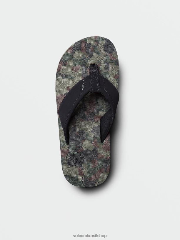 br Volcom Rapazes calçados sandálias vencedoras camuflagem escura 88NNJ1318