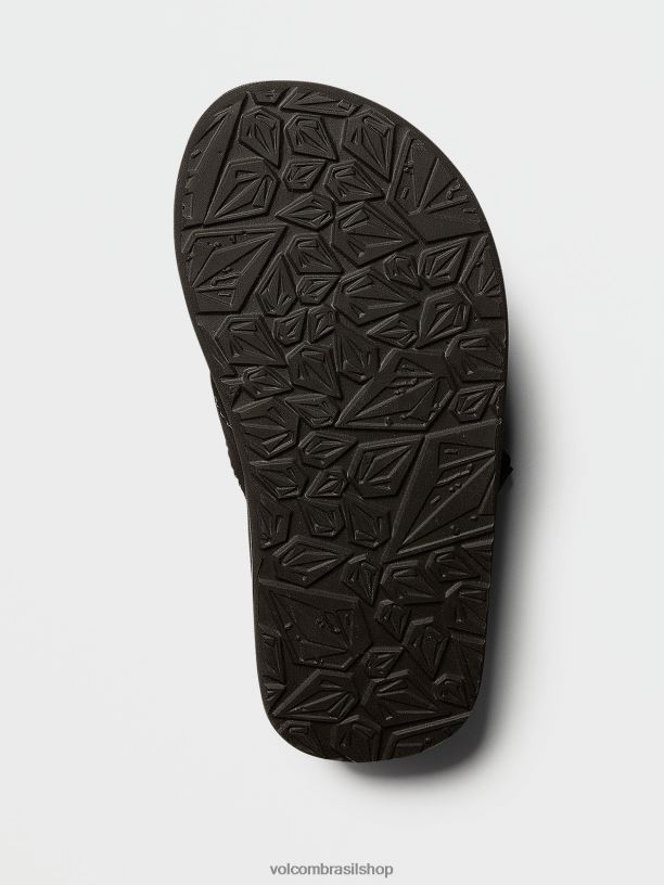 br Volcom Rapazes calçados sandálias vencedoras preto 88NNJ1313