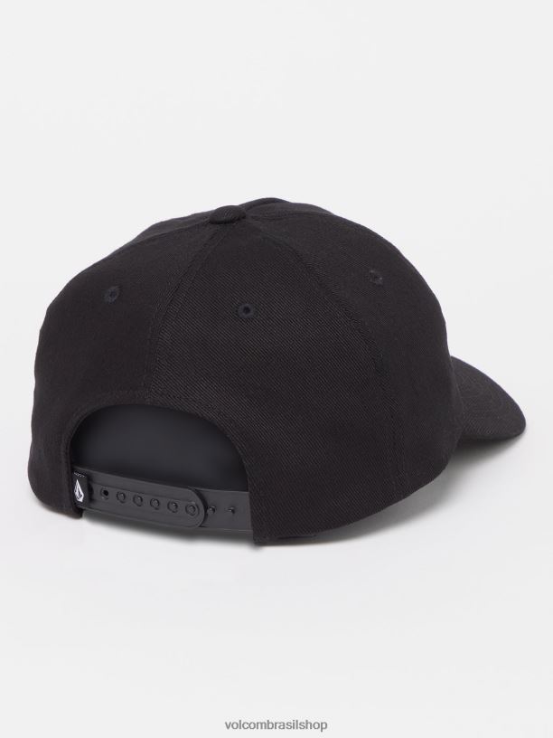 br Volcom homens acessórios chapéu ajustável de pedra ray preto 88NNJ396