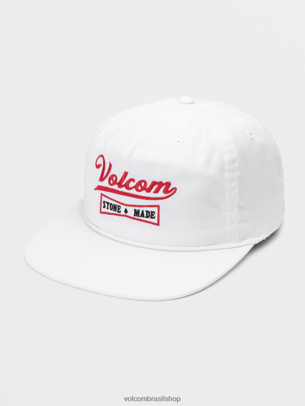 br Volcom homens acessórios chapéu de desenho de pedra branco 88NNJ374