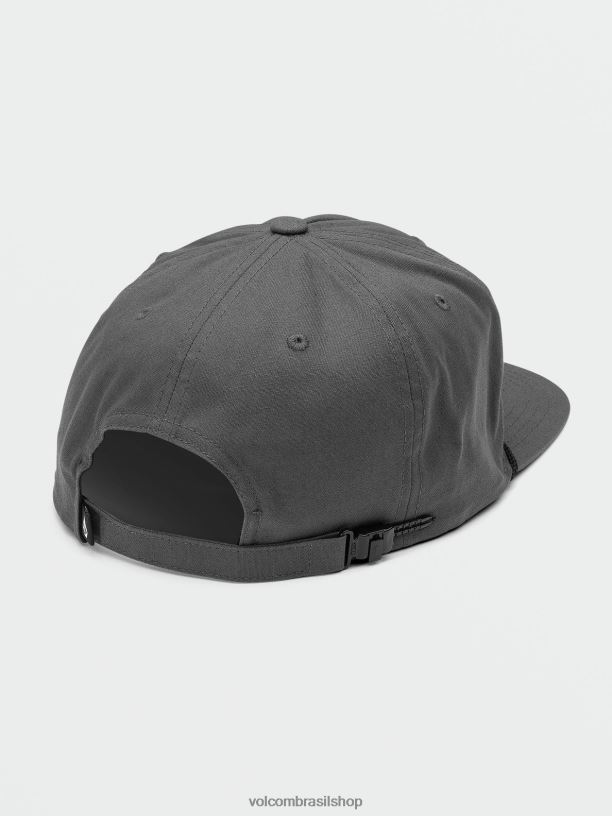 br Volcom homens acessórios chapéu de desenho de pedra preto enxaguado 88NNJ375