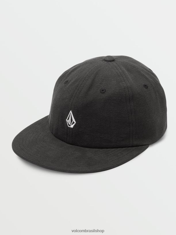 br Volcom homens acessórios chapéu de pai de pedra cheia preto 88NNJ407