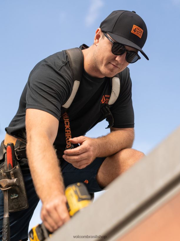 br Volcom homens acessórios chapéu de trabalho preto 88NNJ408