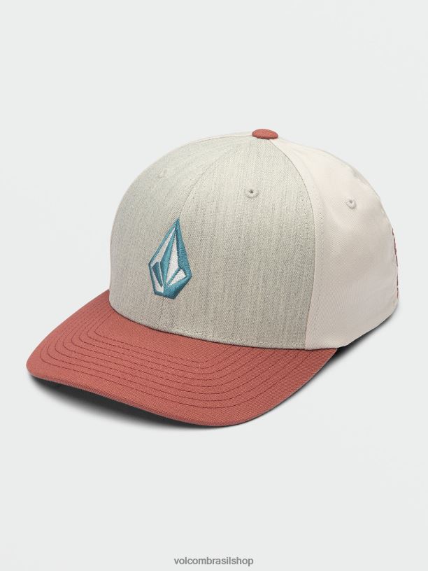br Volcom homens acessórios chapéu flexfit de pedra cheia de urze Madeira de cerejeira 88NNJ373