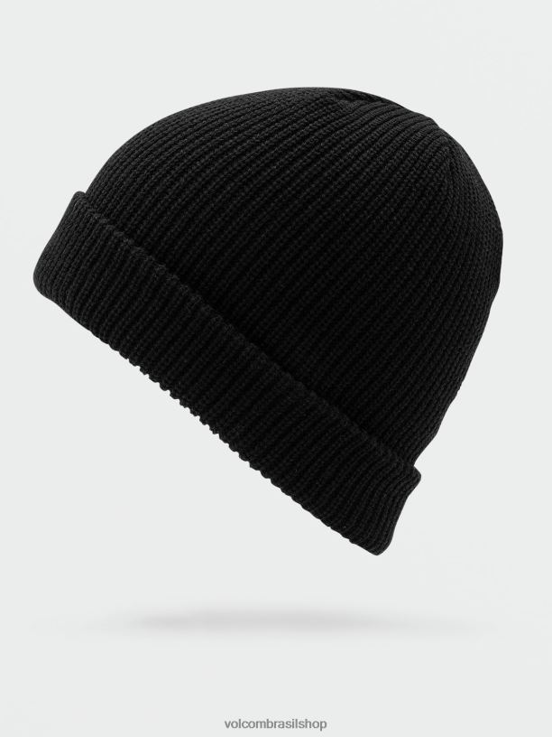 br Volcom homens acessórios gorro de pedra cheia preto 88NNJ409
