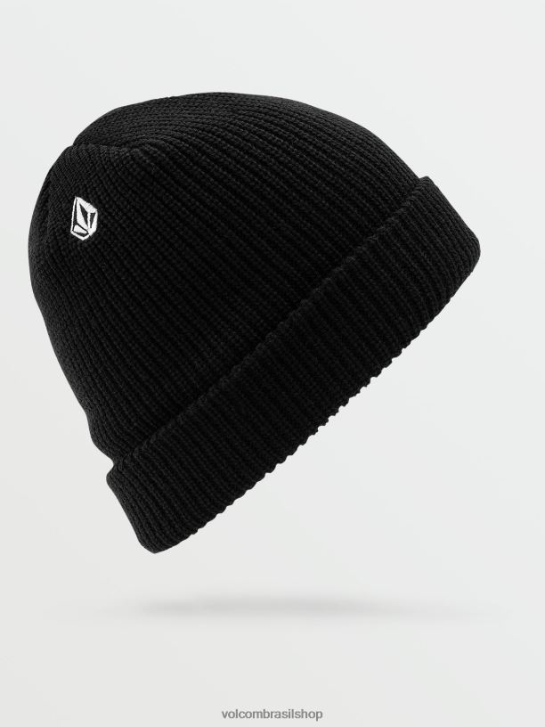 br Volcom homens acessórios gorro de pedra cheia preto 88NNJ409
