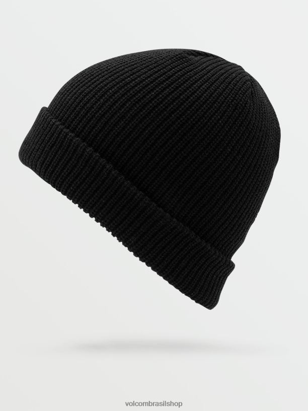 br Volcom homens acessórios gorro de pedra cheia preto 88NNJ409