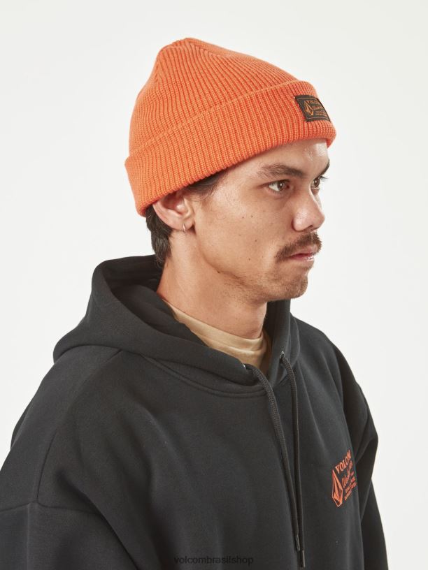 br Volcom homens acessórios gorro de trabalho laranja 88NNJ393