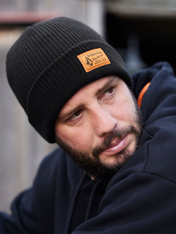 br Volcom homens acessórios gorro de trabalho preto 88NNJ394