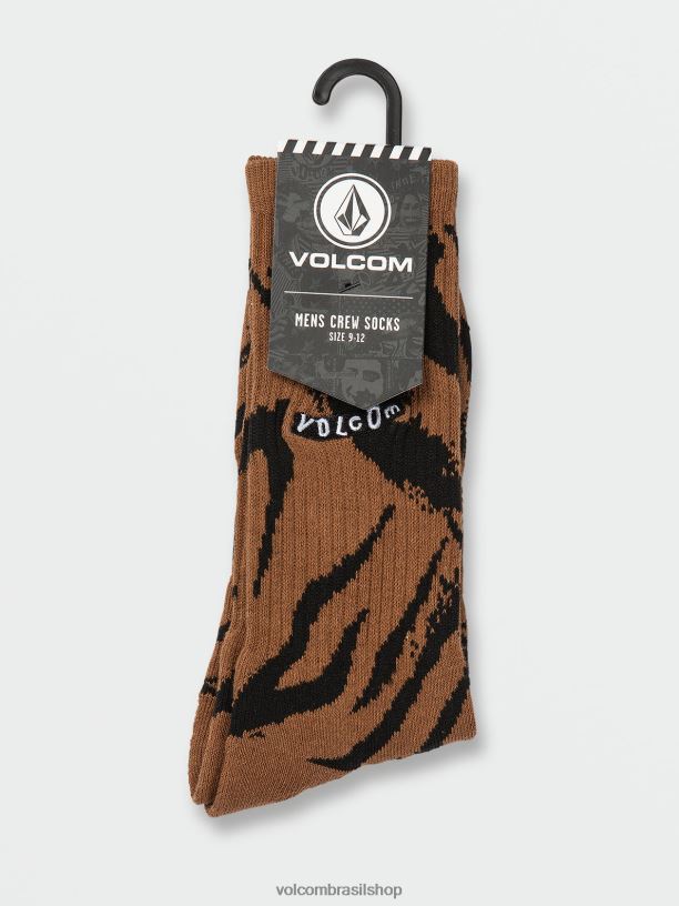 br Volcom homens acessórios meias pistola tabaco 88NNJ442