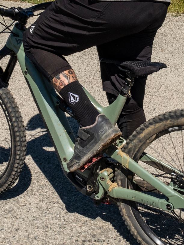 br Volcom homens acessórios pacote de 3 meias full stone preto 88NNJ434