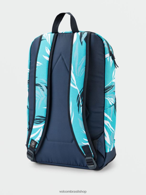 br Volcom homens acessórios mochila escolar azul elétrico 88NNJ419