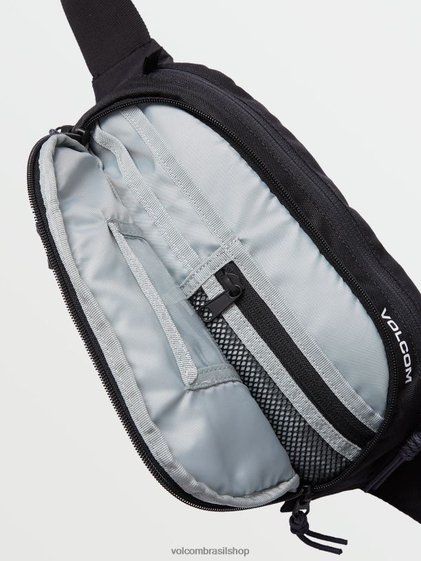 br Volcom homens acessórios pacote de cintura preto 88NNJ423