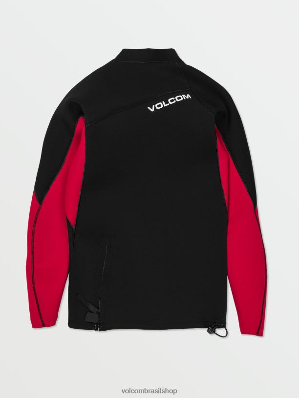 br Volcom homens roupas jaqueta surf vitals jack robinson 2mm upf 50 preto 88NNJ654