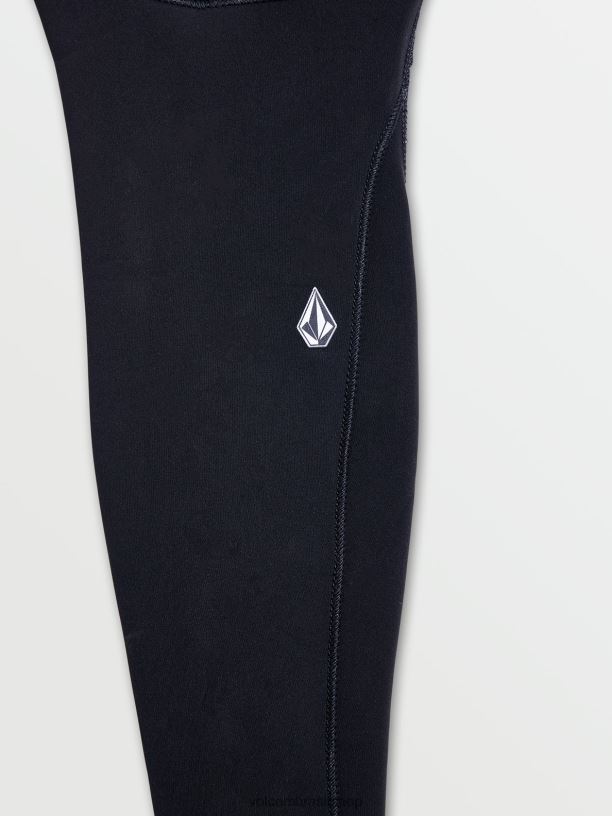 br Volcom homens roupas Fato completo com capuz e fecho de peito modulador 4/3mm preto 88NNJ639