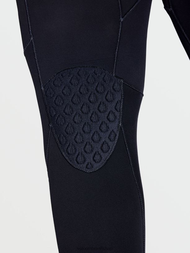 br Volcom homens roupas Fato completo com capuz e fecho de peito modulador 4/3mm preto 88NNJ639