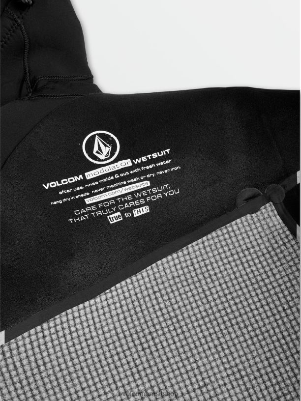 br Volcom homens roupas Fato completo com capuz e fecho de peito modulador 4/3mm preto 88NNJ639