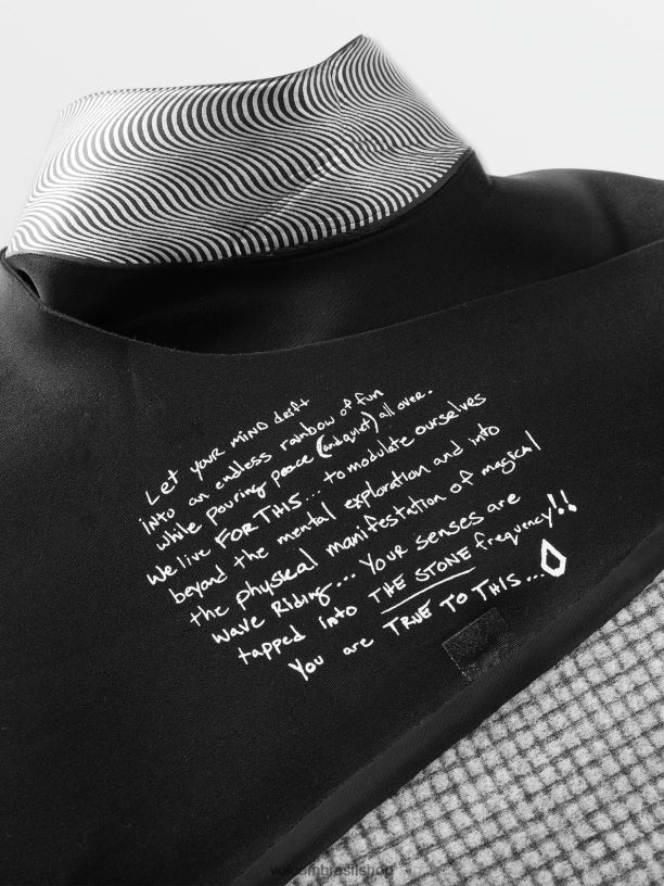 br Volcom homens roupas Fato completo com fecho de peito modulador 3/2mm preto 88NNJ637