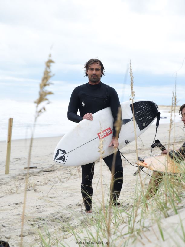 br Volcom homens roupas Fato completo com fecho de peito modulador 3/2mm preto 88NNJ637