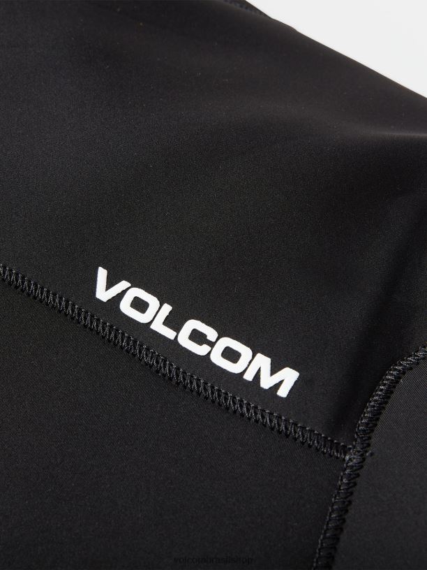 br Volcom homens roupas Fato completo com fecho de peito modulador 3/2mm preto 88NNJ637