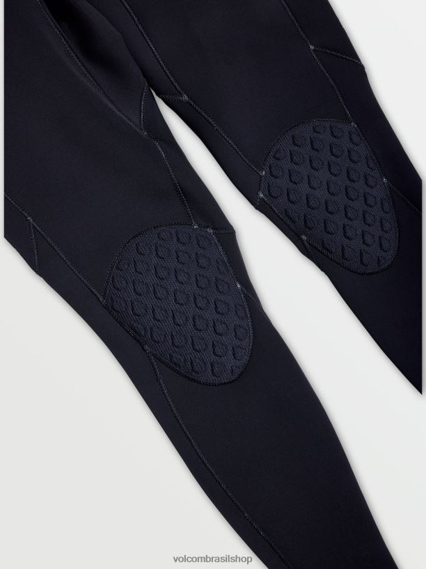 br Volcom homens roupas Fato completo com fecho de peito modulador 3/2mm preto 88NNJ637