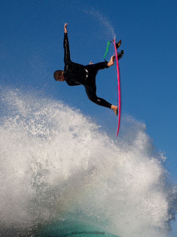 br Volcom homens roupas Fato completo com fecho de peito modulador 4/3mm preto 88NNJ635