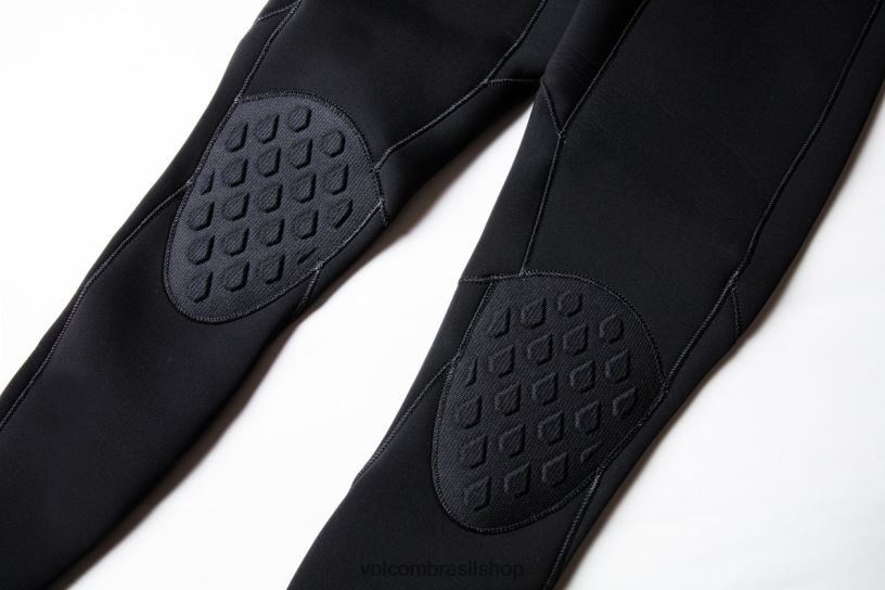 br Volcom homens roupas Fato completo de manga longa modulador 2/2mm preto 88NNJ640