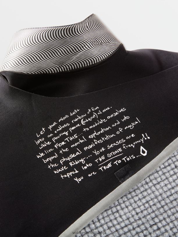 br Volcom homens roupas Fato completo de manga longa modulador 2/2mm preto 88NNJ640