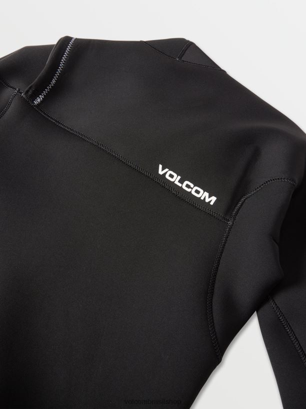 br Volcom homens roupas Fato completo de manga longa modulador 2/2mm preto 88NNJ640