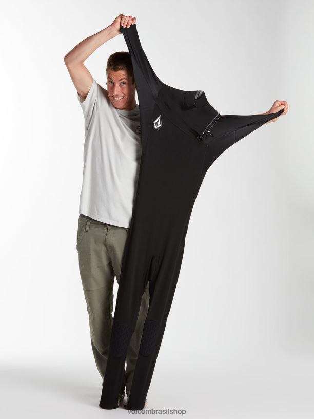 br Volcom homens roupas fato completo de manga curta modulador 2/2mm preto 88NNJ642