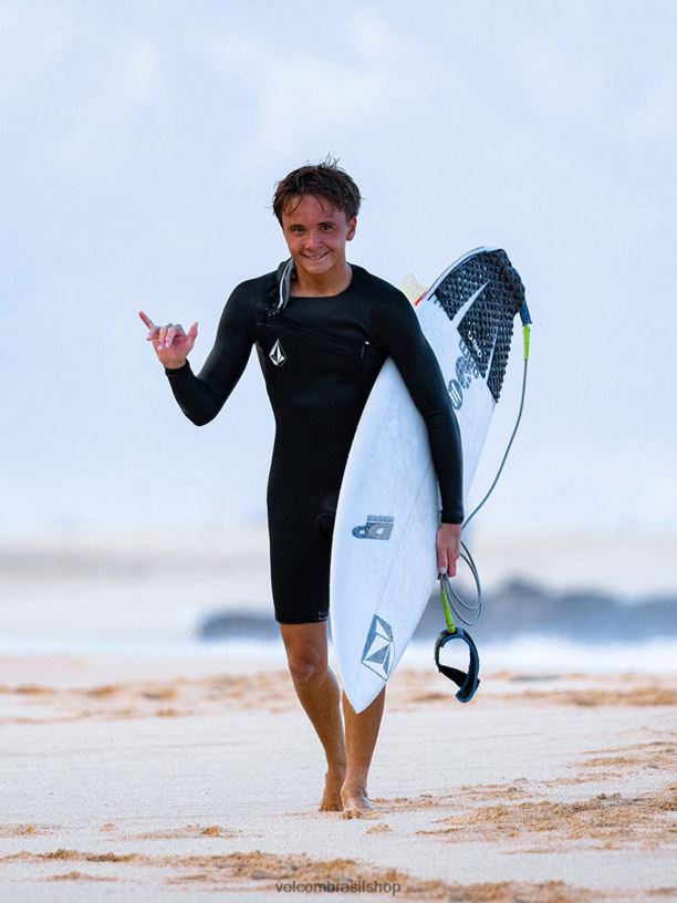 br Volcom homens roupas macacão manga longa modulador 2/2mm preto 88NNJ643