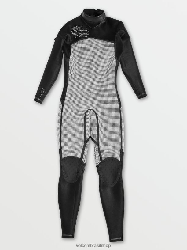 br Volcom homens roupas modulador 3/2mm manga longa nas costas com zíper preto 88NNJ638