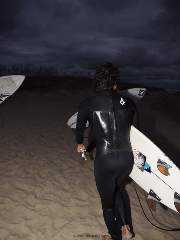 br Volcom homens roupas modulador 4/3mm manga longa nas costas com zíper preto 88NNJ636