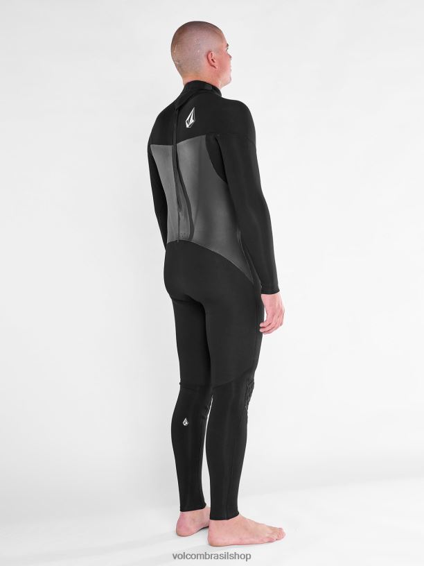 br Volcom homens roupas modulador 4/3mm manga longa nas costas com zíper preto 88NNJ636