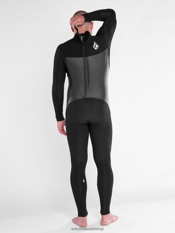 br Volcom homens roupas modulador 4/3mm manga longa nas costas com zíper preto 88NNJ636