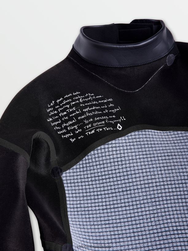 br Volcom homens roupas modulador 4/3mm manga longa nas costas com zíper preto 88NNJ636