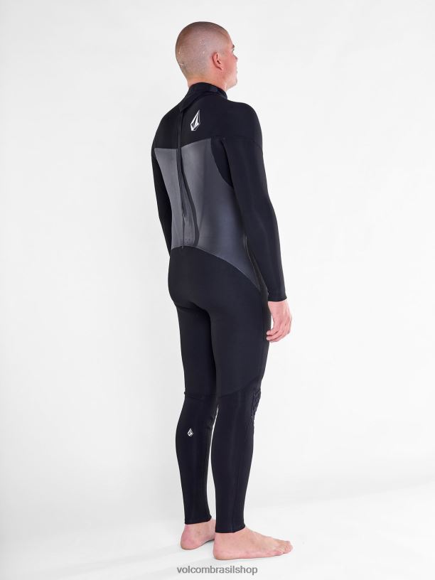 br Volcom homens roupas modulador 4/3mm manga longa nas costas com zíper preto 88NNJ636