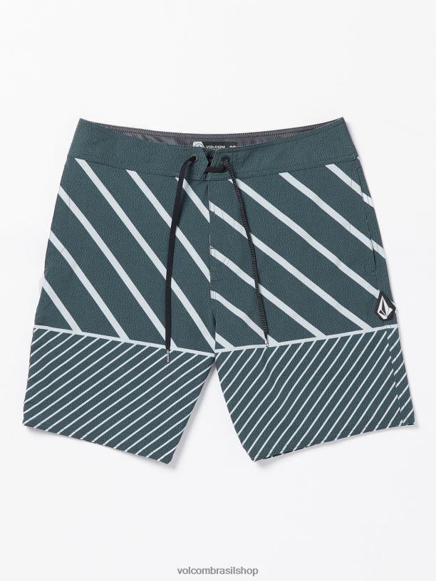 br Volcom homens roupas Quarta-feira mod troncos estáticos preto 88NNJ260