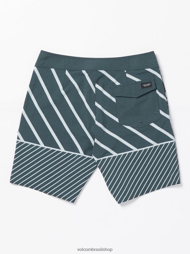 br Volcom homens roupas Quarta-feira mod troncos estáticos preto 88NNJ260