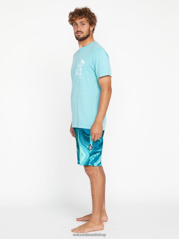 br Volcom homens roupas baús mod-tech de mármore psique litoral azul 88NNJ286
