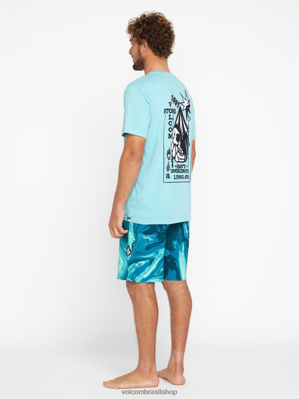 br Volcom homens roupas baús mod-tech de mármore psique litoral azul 88NNJ286